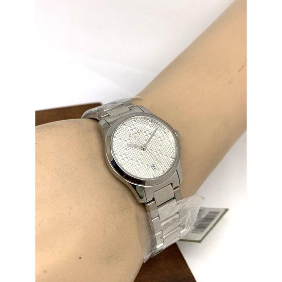 Gucci Women\'s Watch YA126551 G-Timeless Swiss Quartz Silver Dial Steel 27mm main image 6